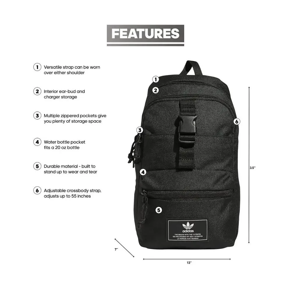 New ADIDAS Utility 3.0 Sling Bag Black